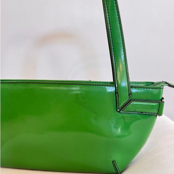 DKNY Y2K Green Leather Shoulder Bag - Picture 3 of 9